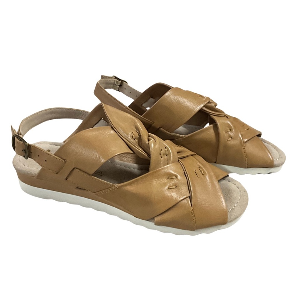 Canal Grande Holland Tan Leather Sandal, New in Box